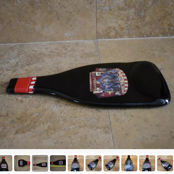 Michael David Petite Petit Melted Wine Bottle Cheese Serving Tray wall decor art - Picture 7 of 10